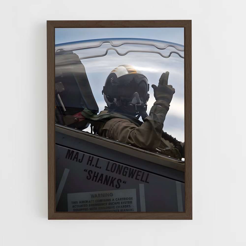 fighter-pilot-6 cadre Bois foncé