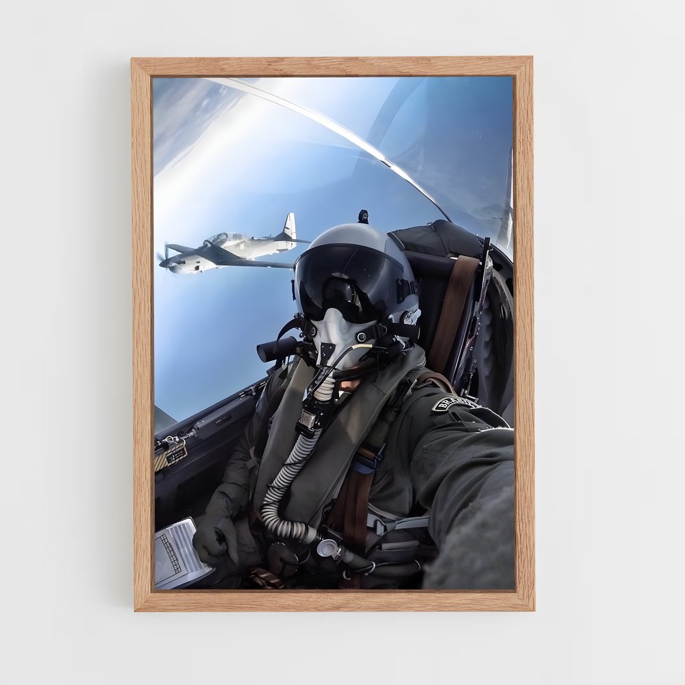 fighter-pilot-7 cadre Bois clair