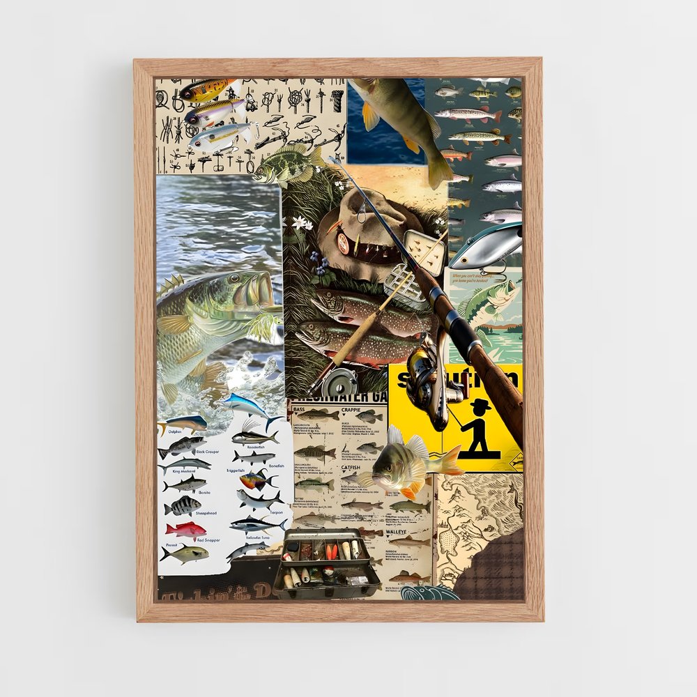 fishing-7 cadre Bois clair