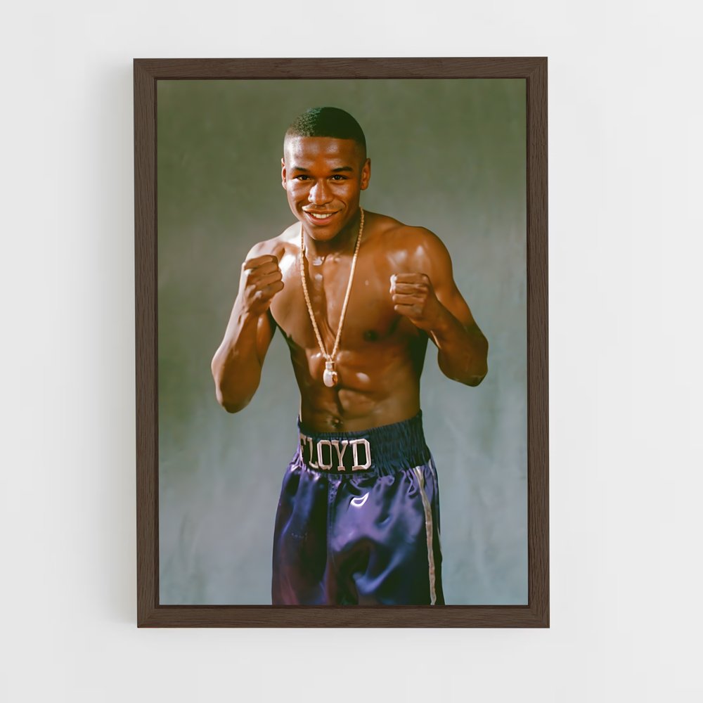 floyd-mayweather-5 cadre Bois foncé