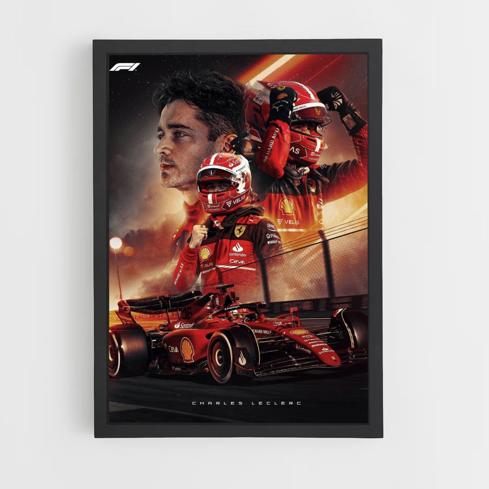 Póster Charles Leclerc F1