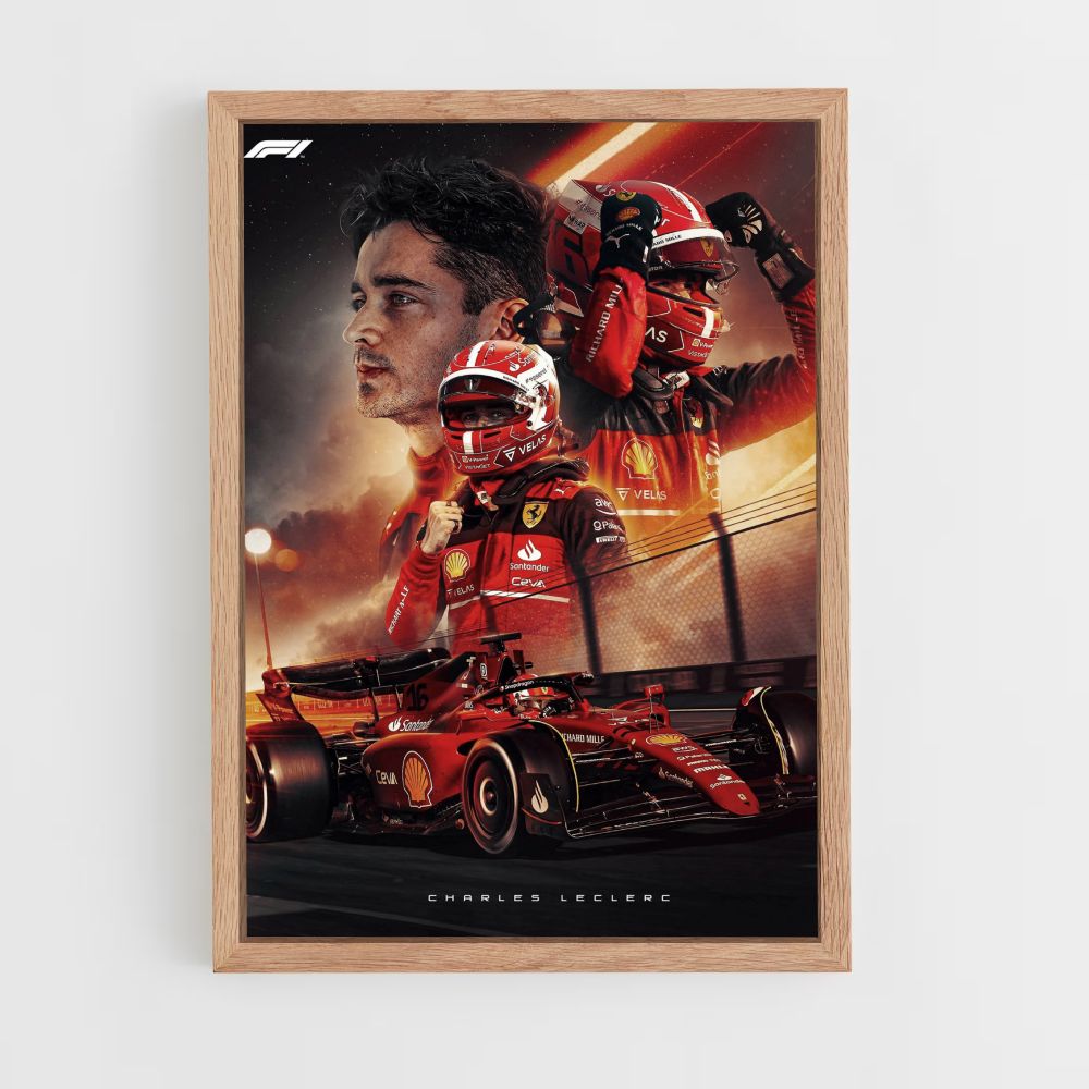 Póster Charles Leclerc F1