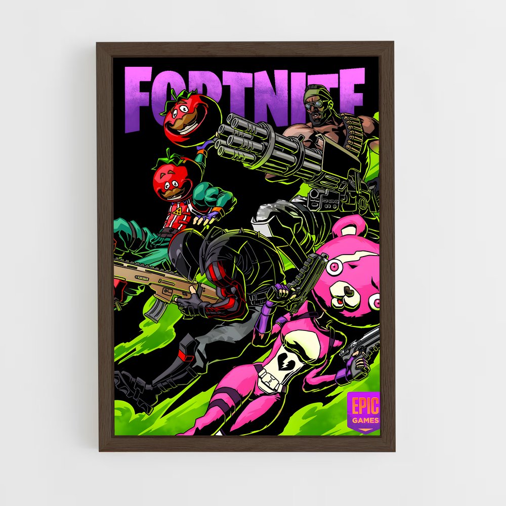 fortnite-10 cadre Bois foncé