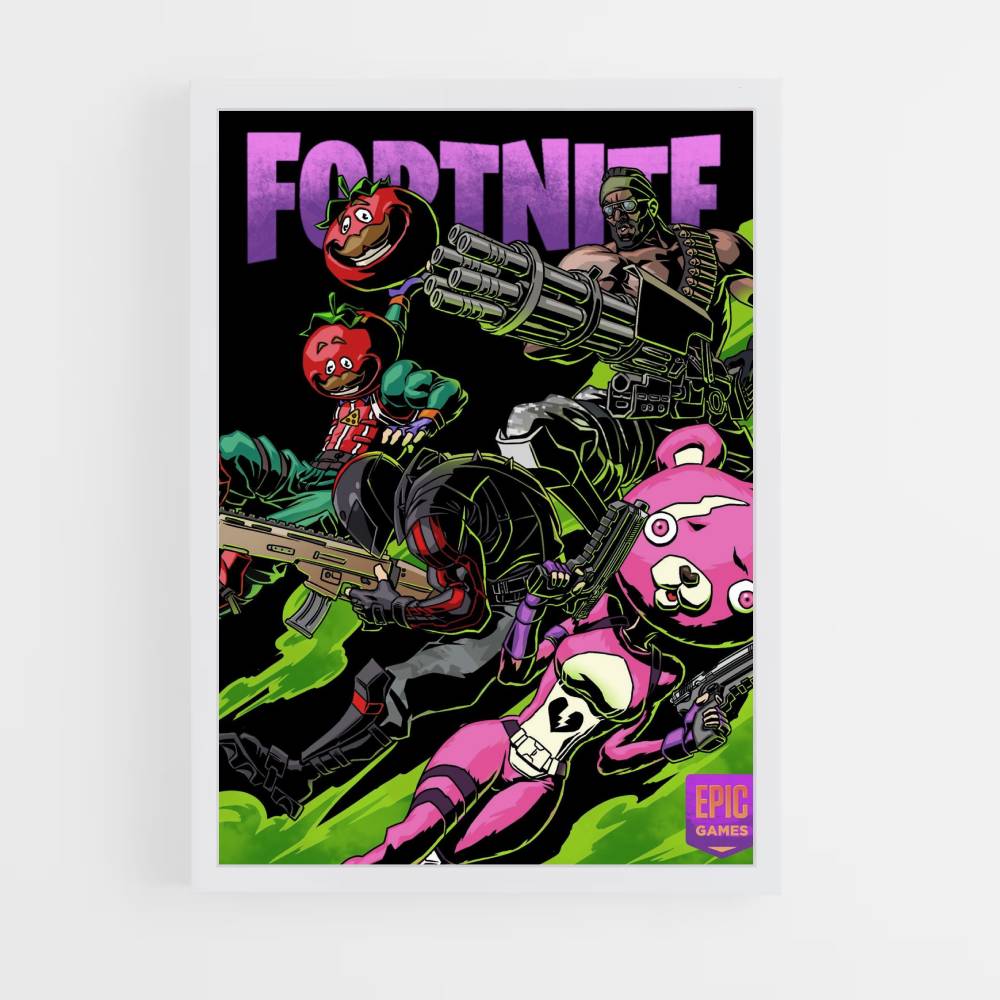 Póster Fortnite oscuro