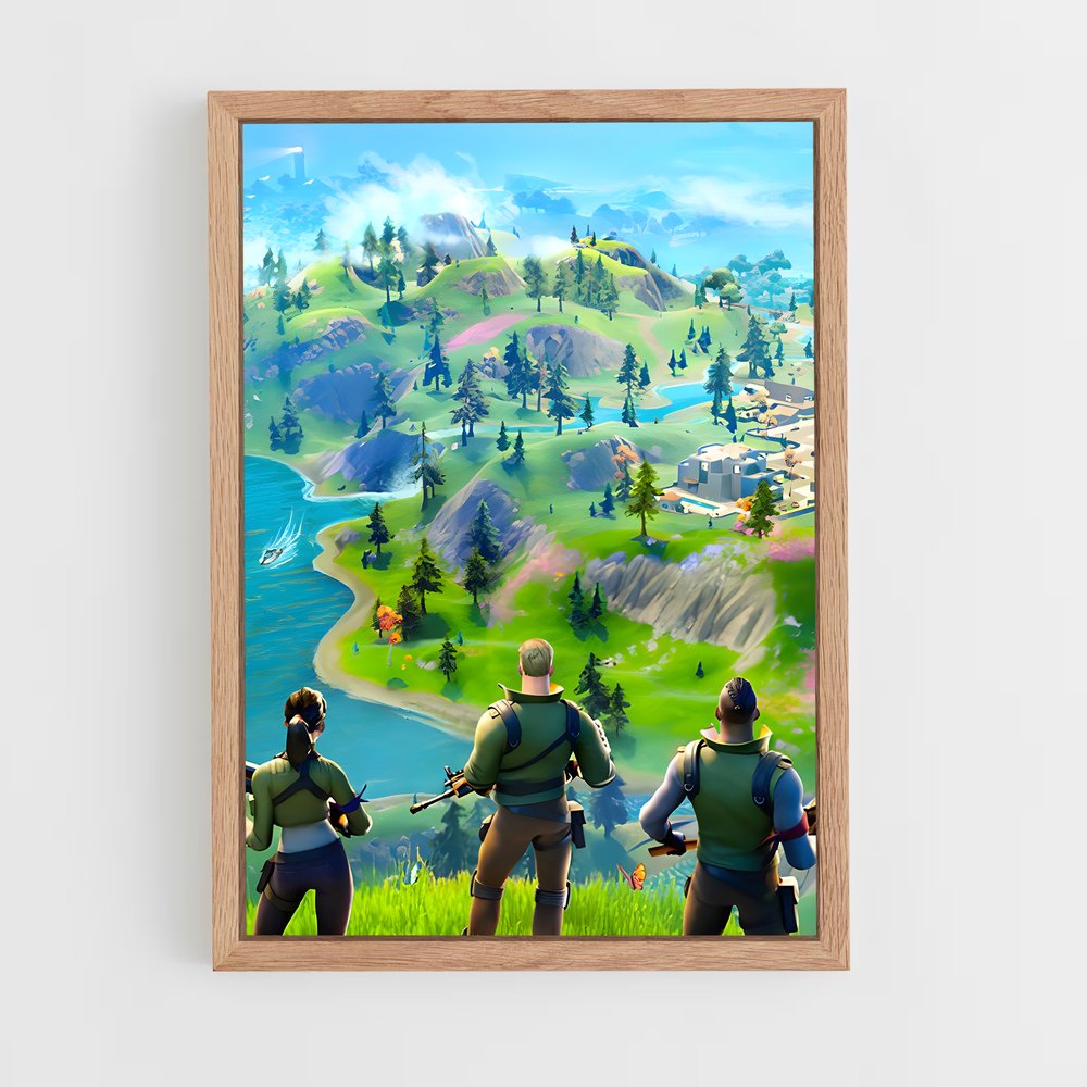 fortnite-2 cadre Bois clair
