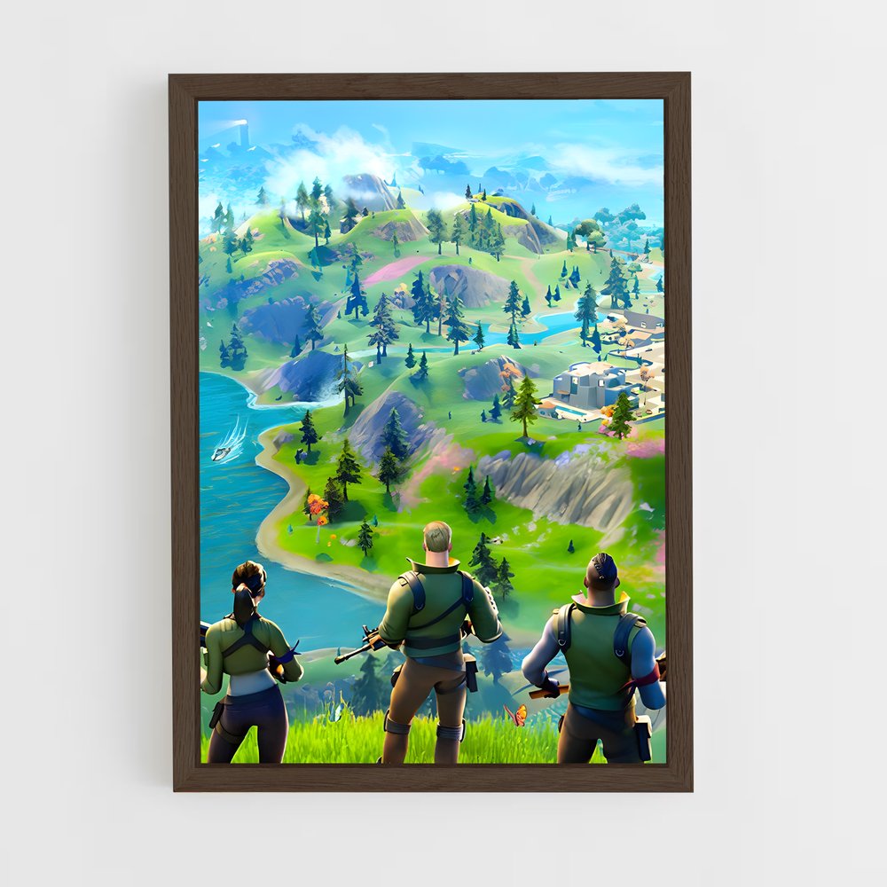 fortnite-2 cadre Bois foncé