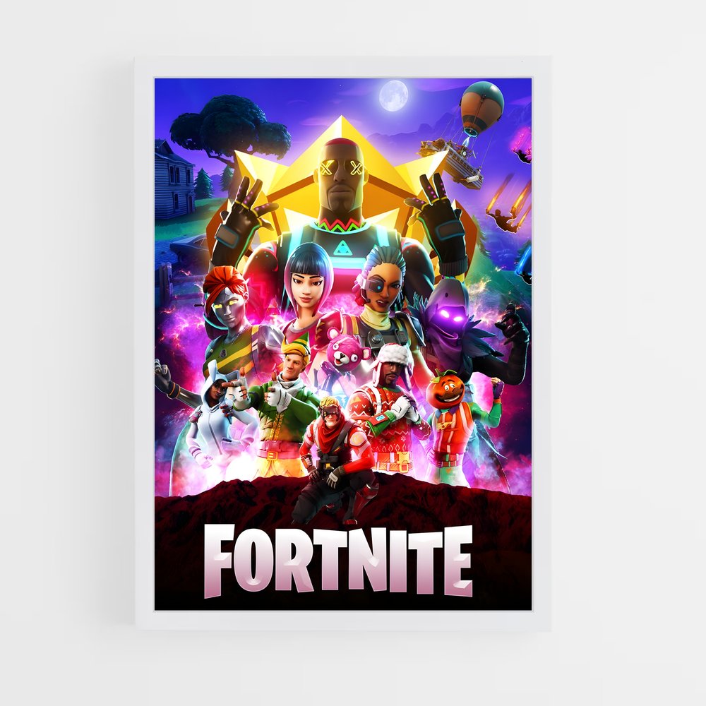 fortnite-4 cadre Blanc