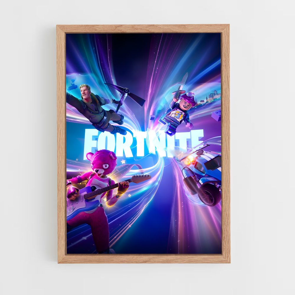 fortnite-7 cadre Bois clair