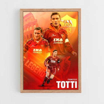 francesco-totti-1 cadre Bois clair