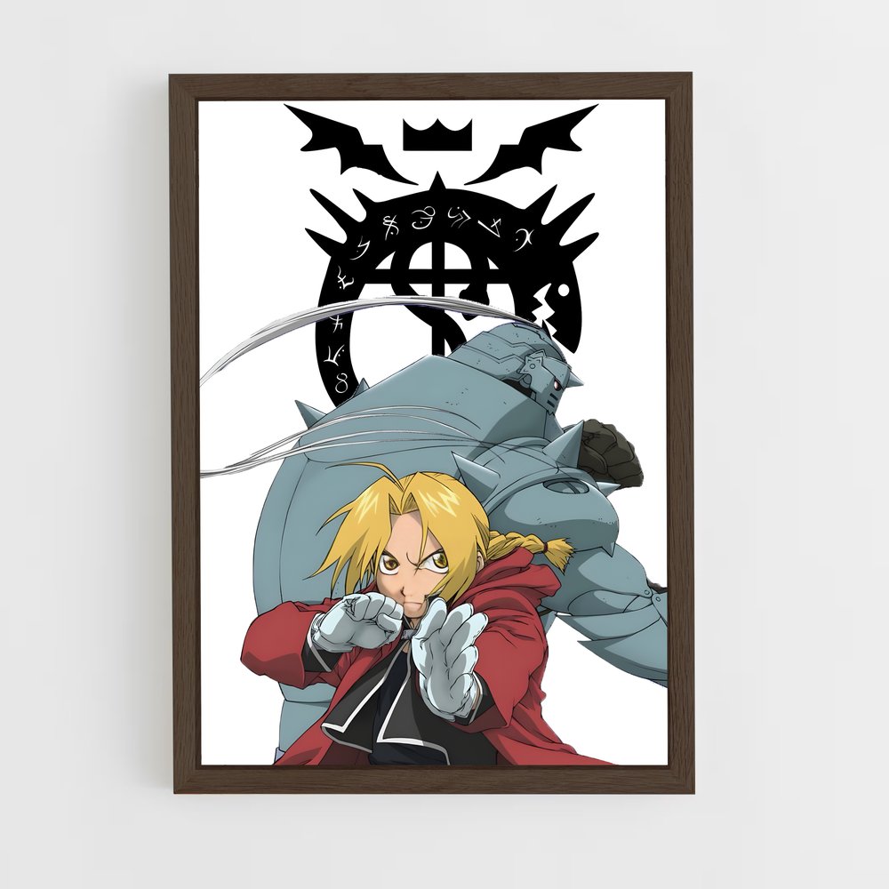 full-metal-alchemist-1 cadre Bois foncé