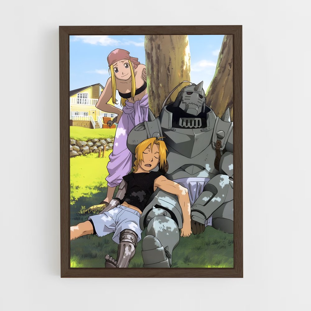full-metal-alchemist-8 cadre Bois foncé