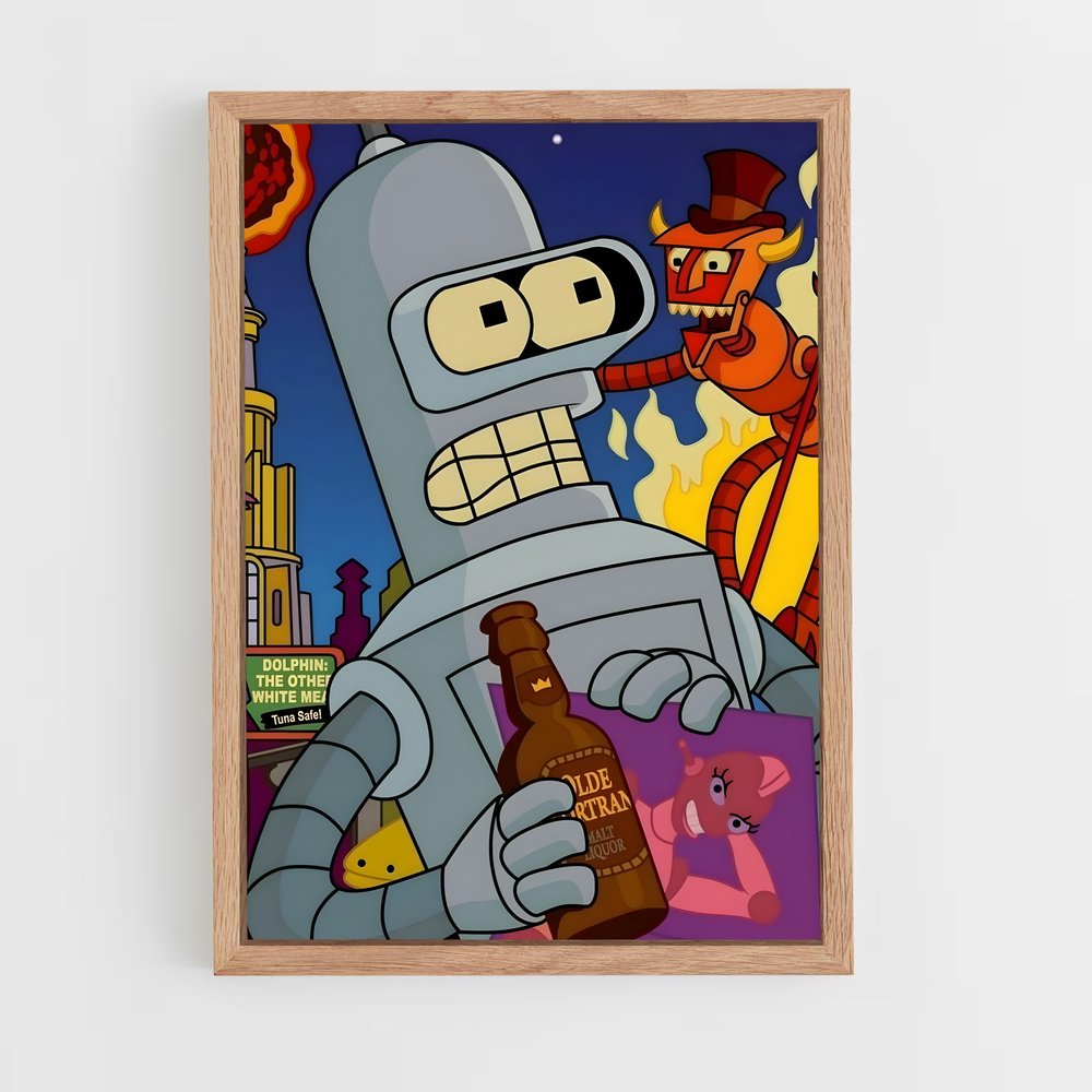 futurama-11 cadre Bois clair