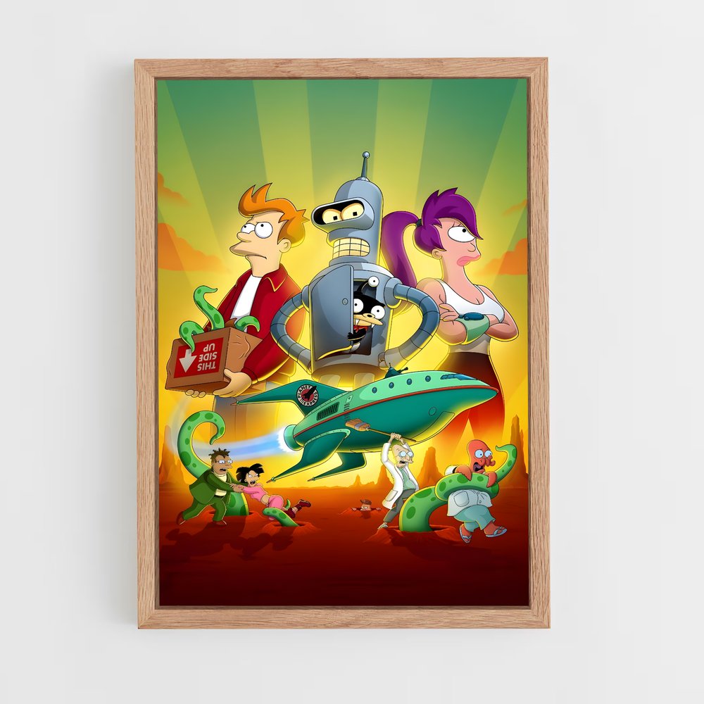 futurama-12 cadre Bois clair