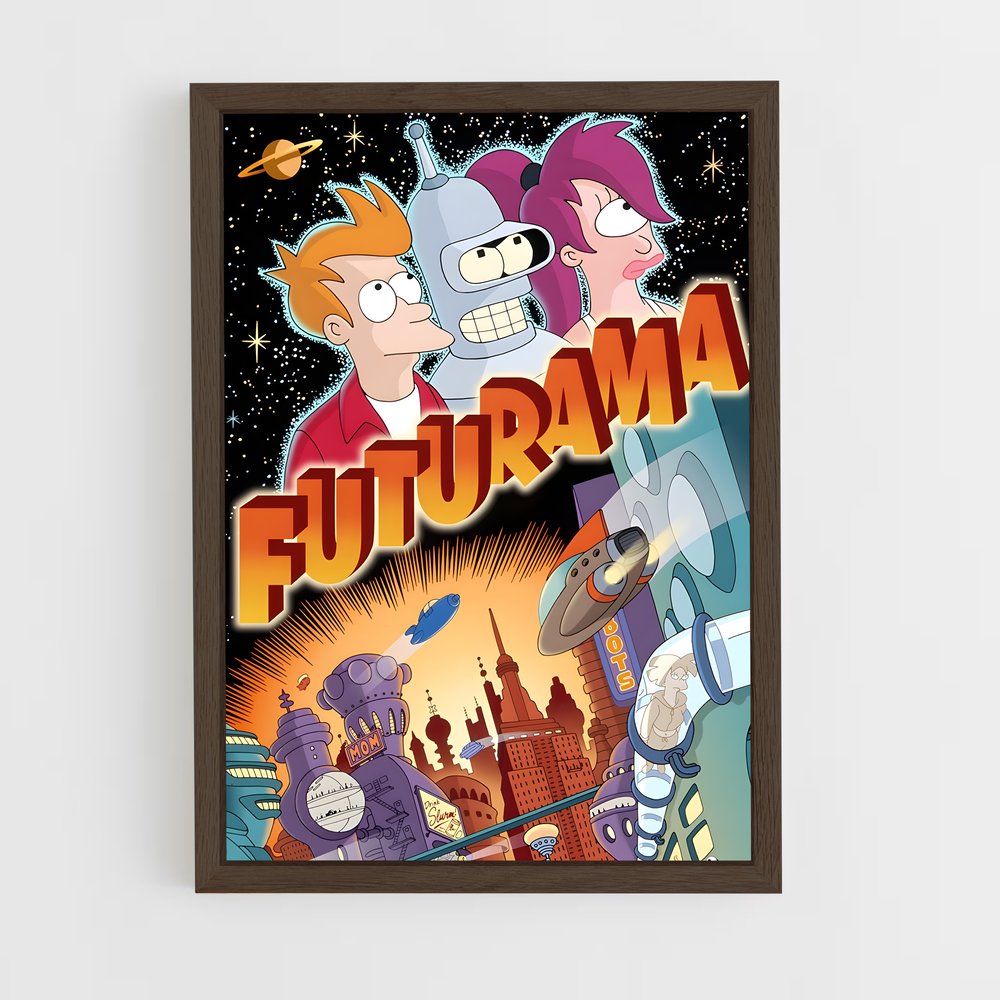 futurama-2 cadre Bois foncé