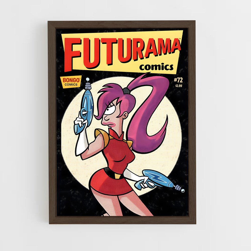 futurama-3 cadre Bois foncé