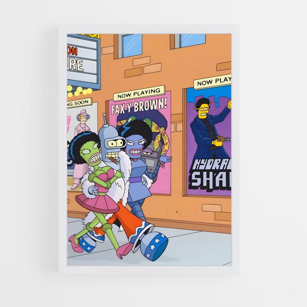 futurama-6 cadre Blanc