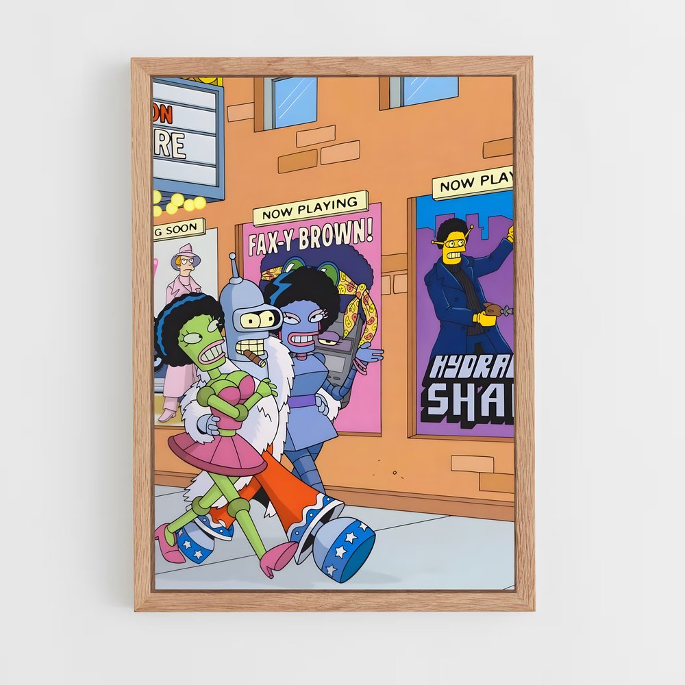 futurama-6 cadre Bois clair