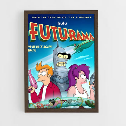 futurama-7 cadre Bois foncé