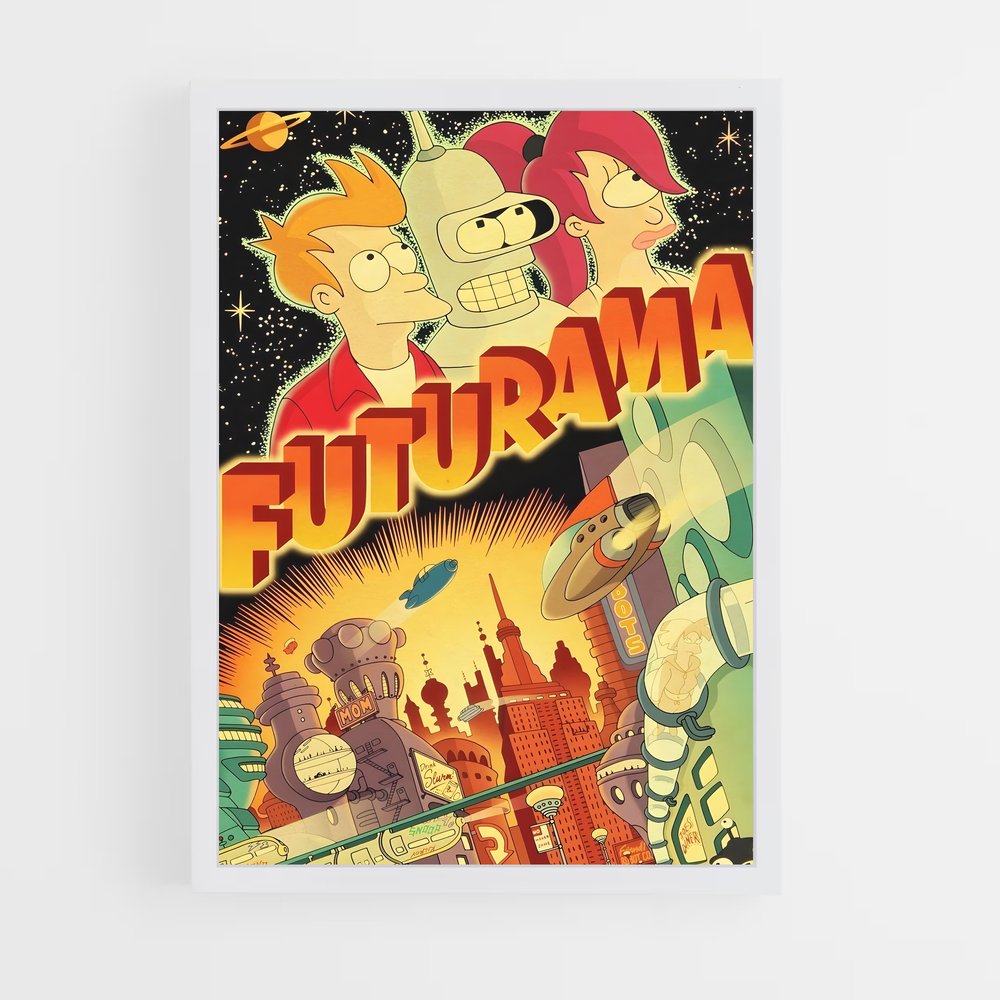 futurama-9 cadre Blanc