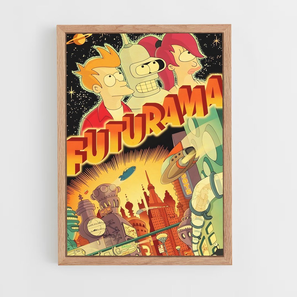 futurama-9 cadre Bois clair