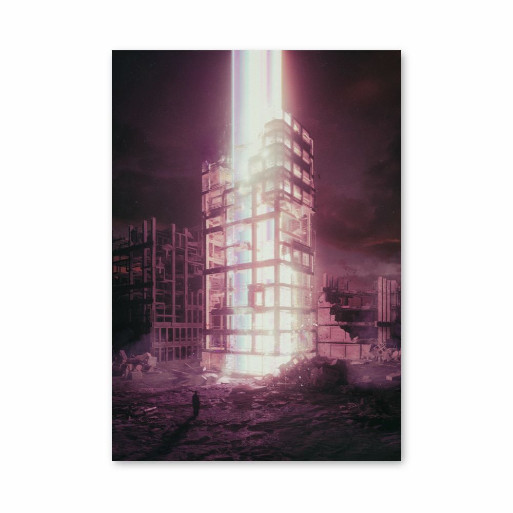 Póster Edificio futurista