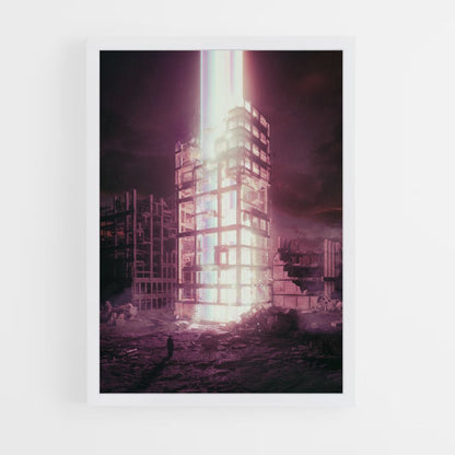 Póster Edificio futurista