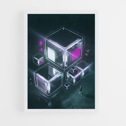 Cubo futurista Póster