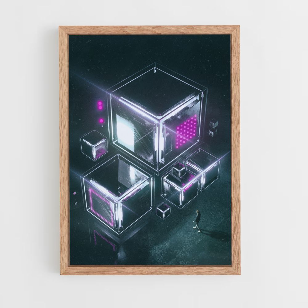 Cubo futurista Póster