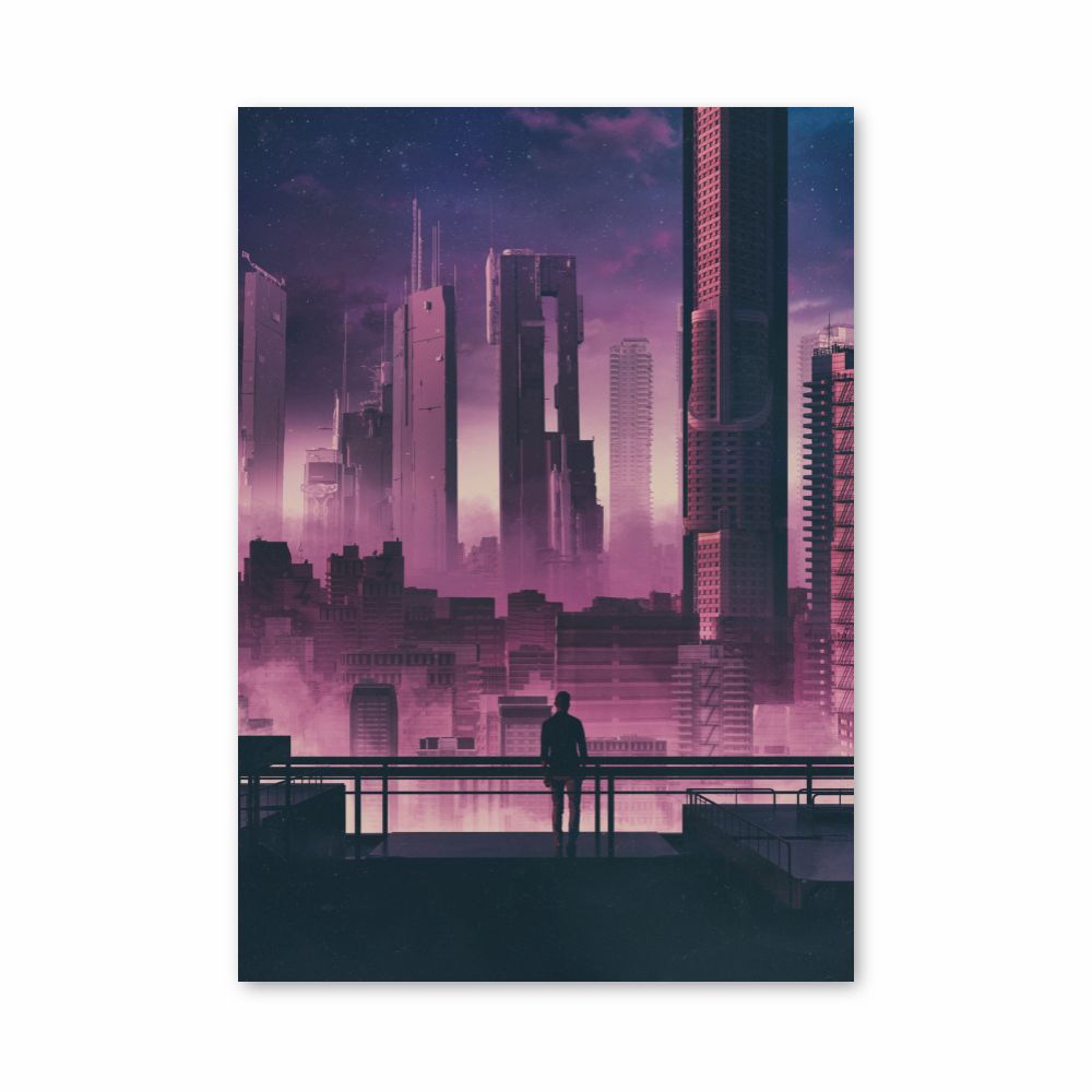 Póster Edificio futurista