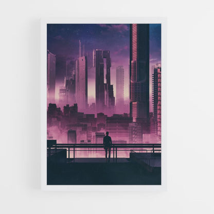 Póster Edificio futurista