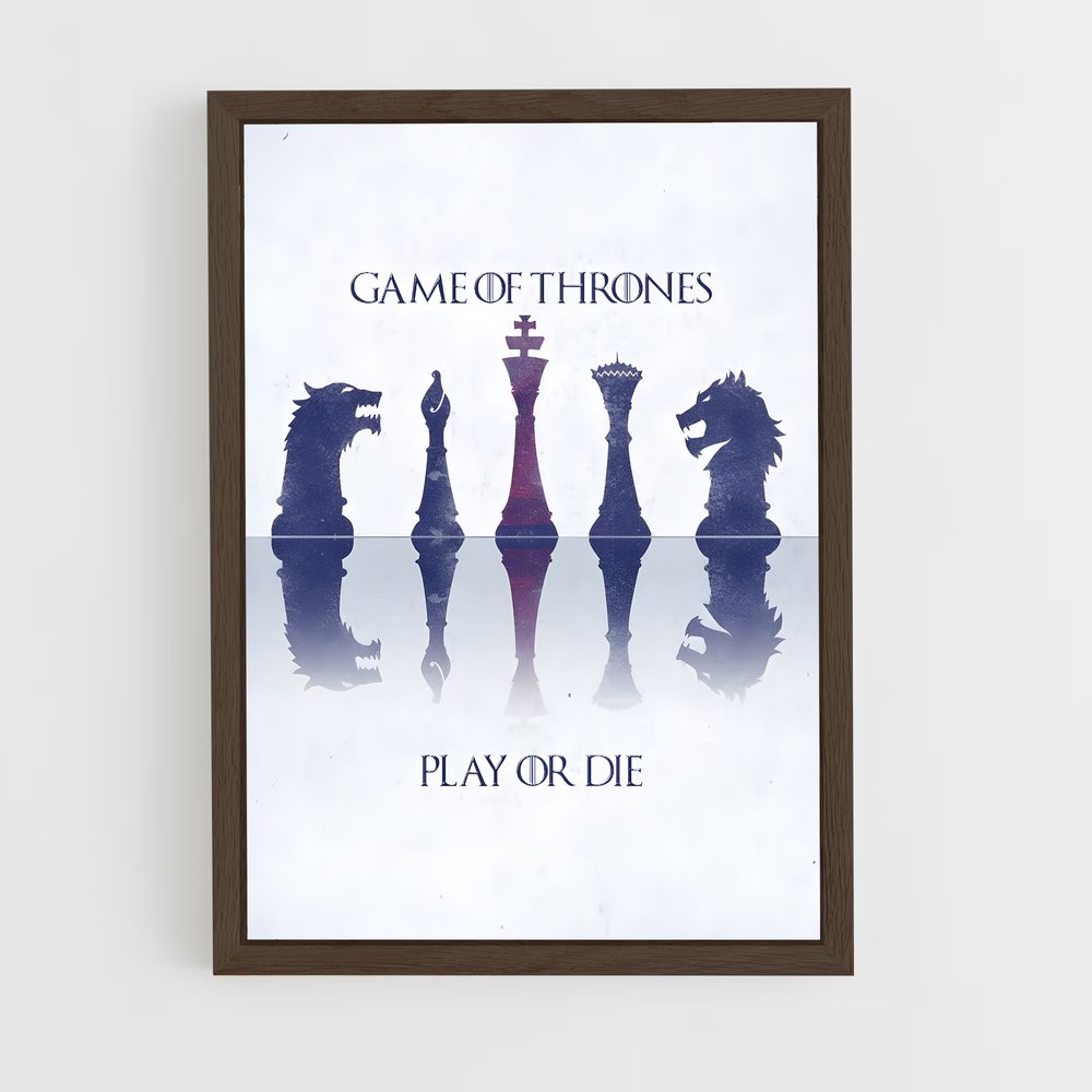 game-of-thrones-1 cadre Bois foncé