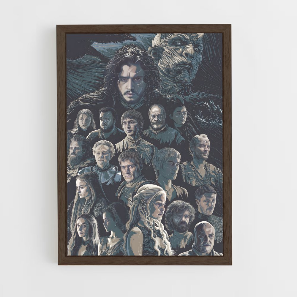 game-of-thrones-12 cadre Bois foncé