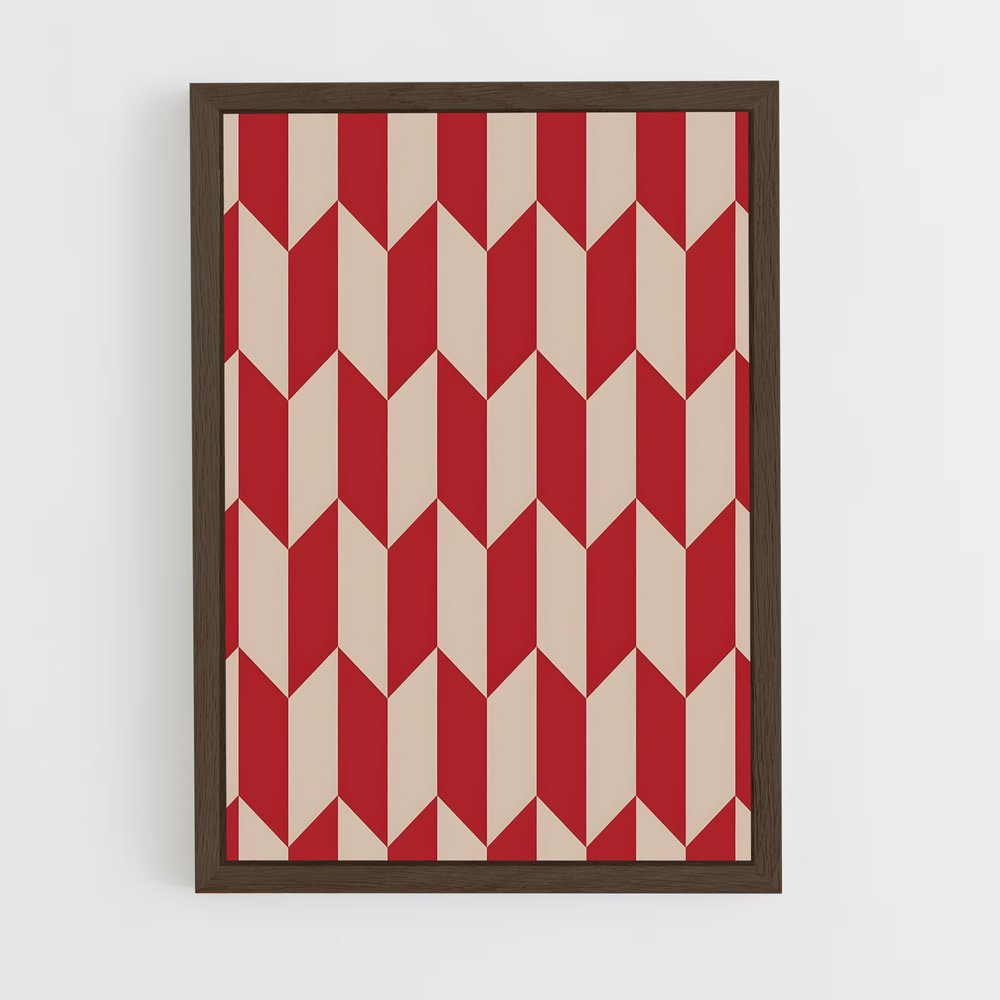 geometric-10 cadre Bois foncé