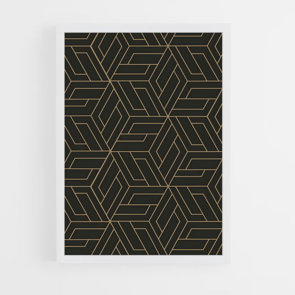 geometric-7 cadre Blanc