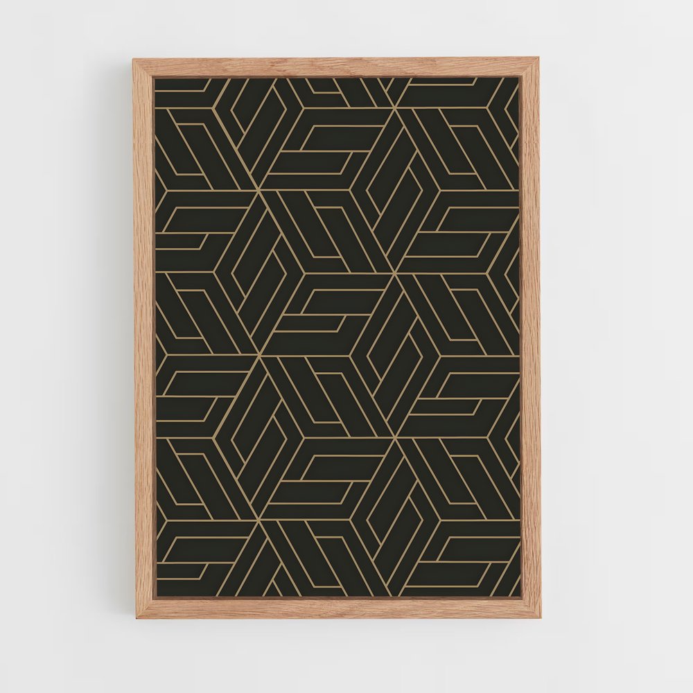 geometric-7 cadre Bois clair