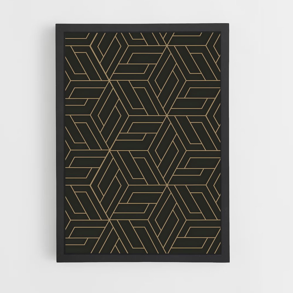geometric-7 cadre Noir