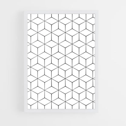 geometric-9 cadre Blanc