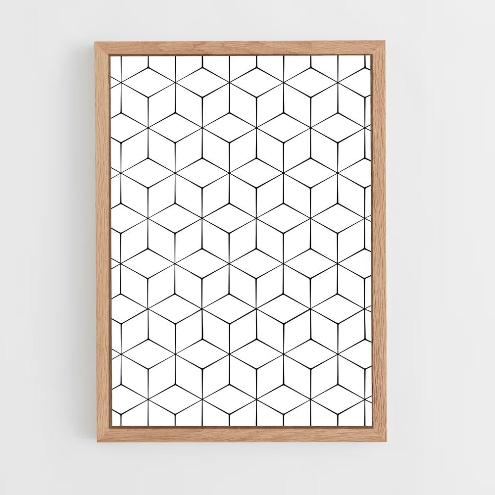geometric-9 cadre Bois clair