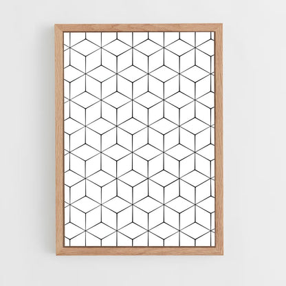 geometric-9 cadre Bois clair