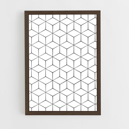 geometric-9 cadre Bois foncé