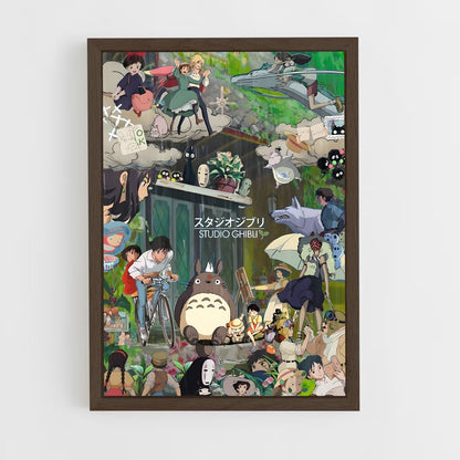 ghibli-12 cadre Bois foncé
