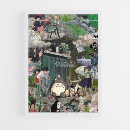 Collage de Totoro Póster