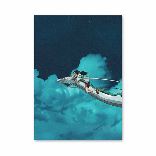 Poster Dragon Volant Ghibli