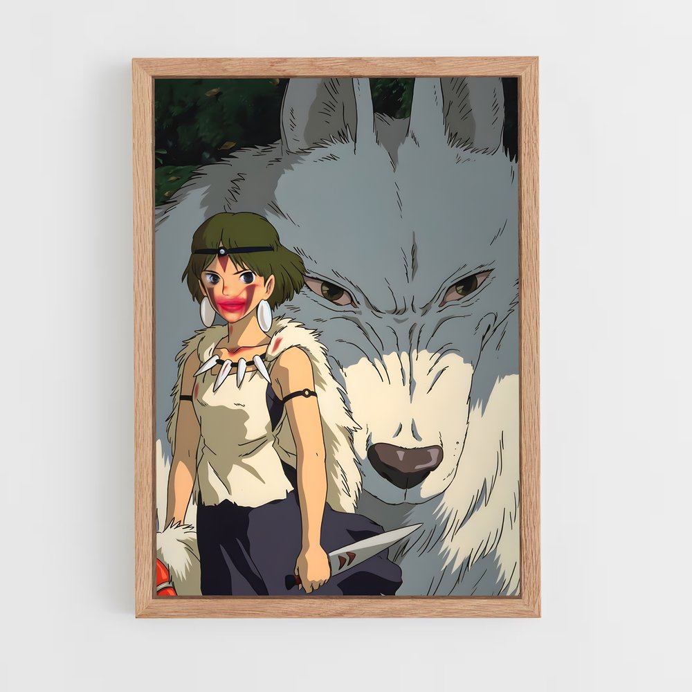 ghibli-6 cadre Bois clair