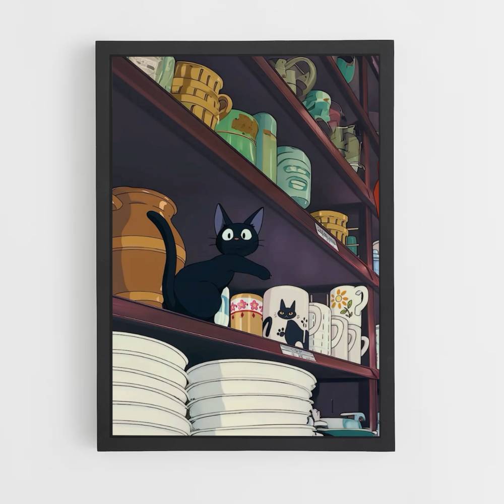 Póster Gato Negro Jiji