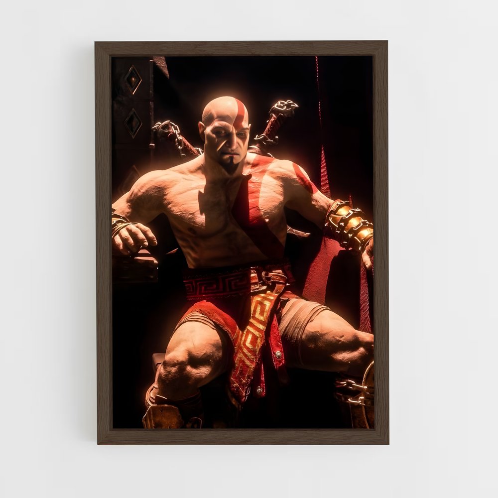 god-of-war-8 cadre Bois foncé