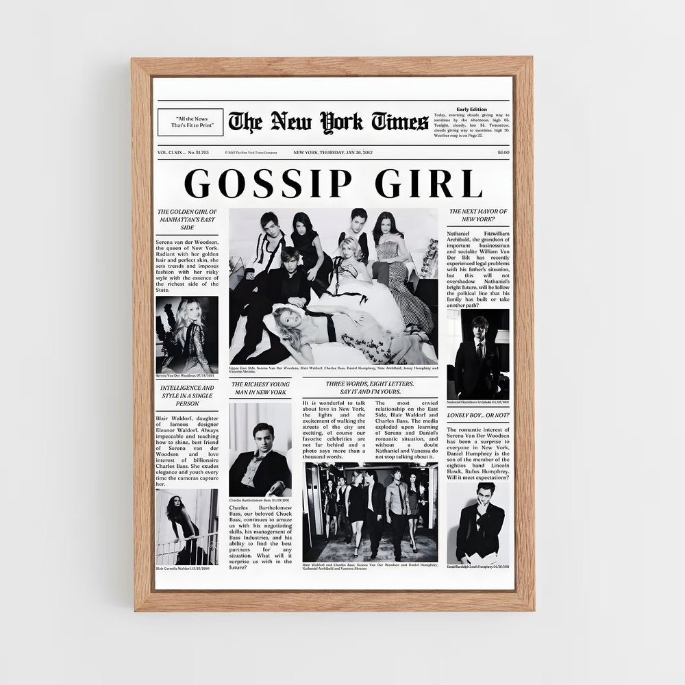 gossip-girl-9 cadre Bois clair