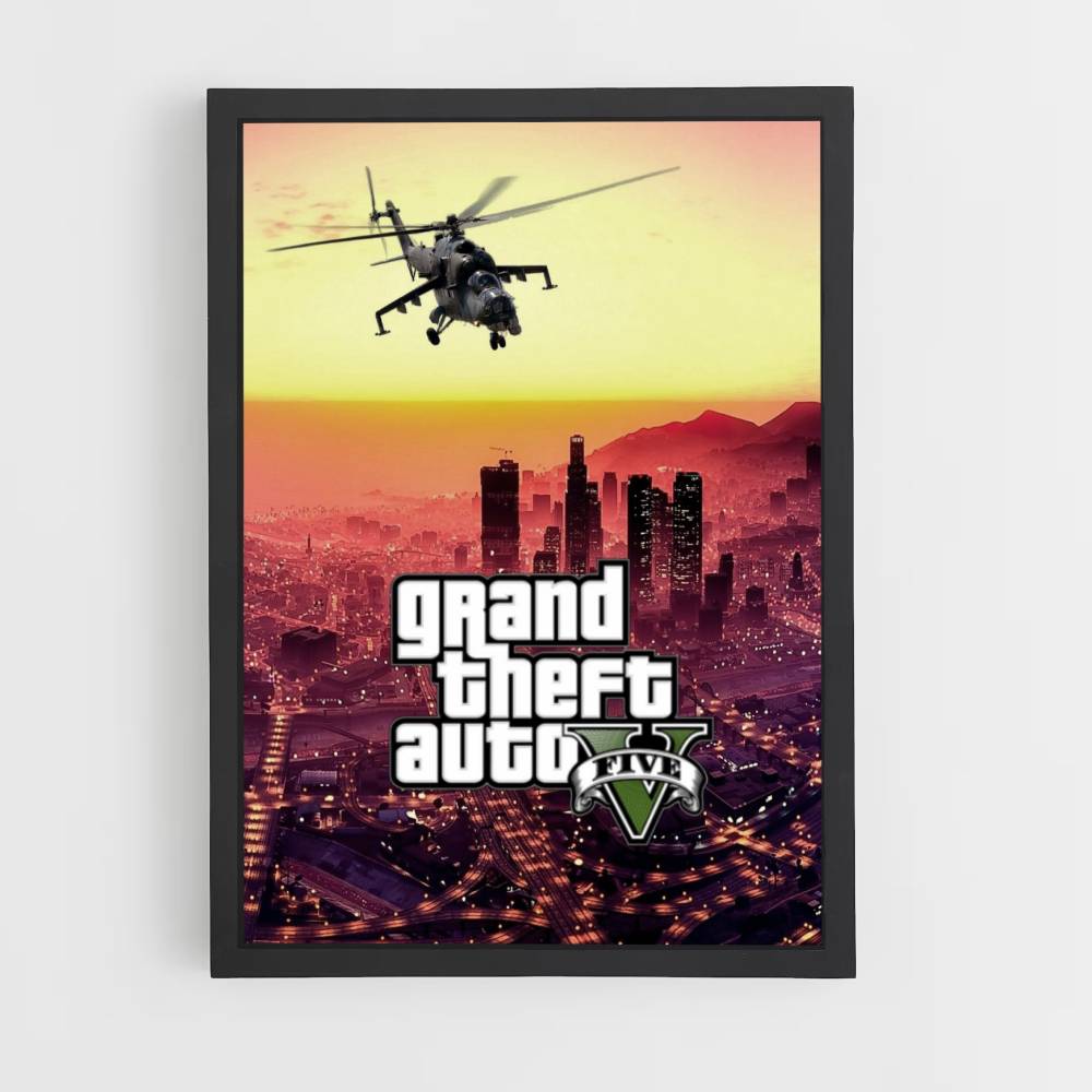 Helicóptero GTA Póster