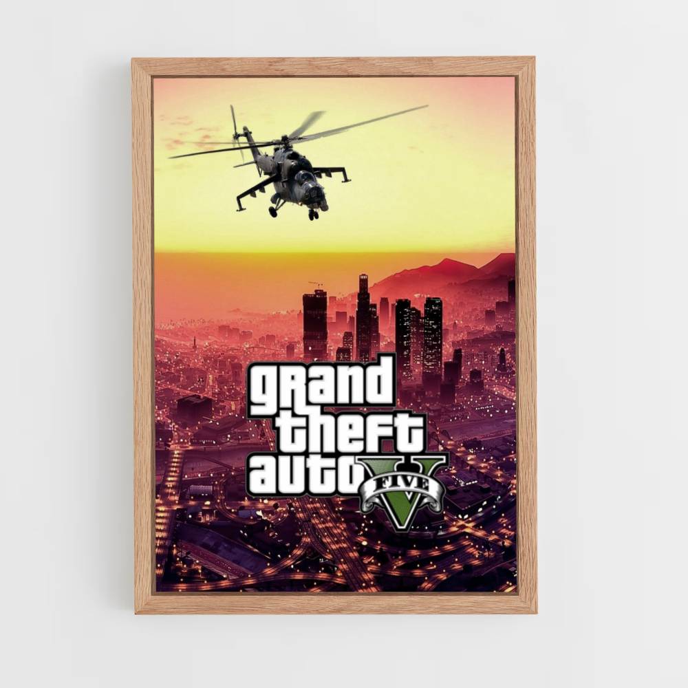 Helicóptero GTA Póster