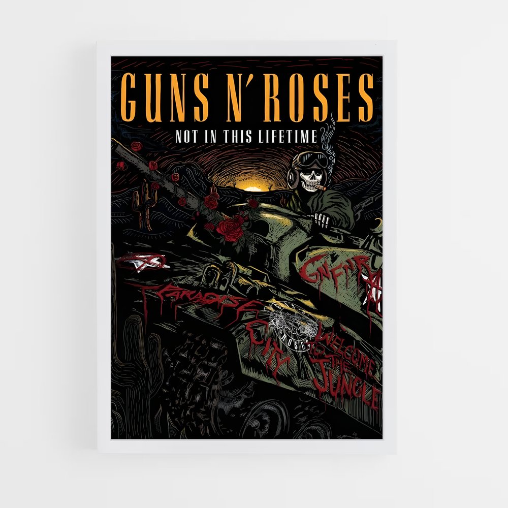 guns-n-roses-9 cadre Blanc